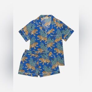 Printfresh Blue Bagheera Organic Cotton Pajama Set Size Small